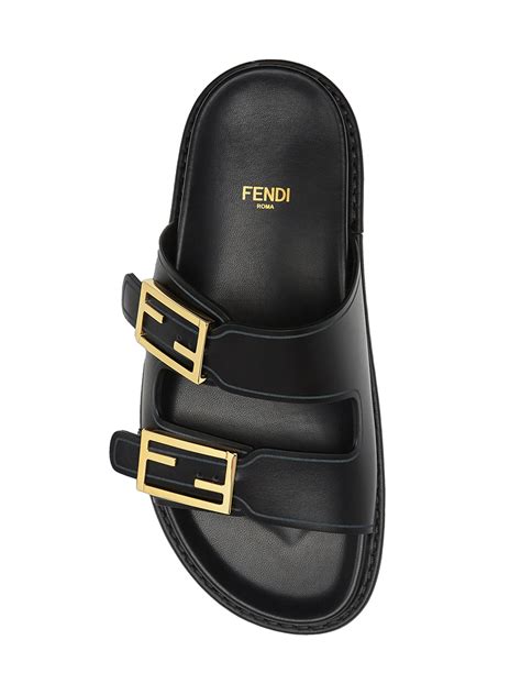 fendi multicolor leather and fabric slides|Fendi feel sandals.